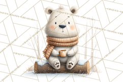 Cozy Winter Animals Clipart PNG, Neutral Woodland Critters Product Image 4