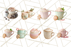 Winter Treats &amp; Drinks Clipart PNG, Neutral Winter Food Png Product Image 2
