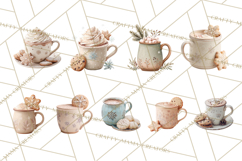 Winter Treats &amp; Drinks Clipart PNG, Neutral Winter Food Png Product Image 6
