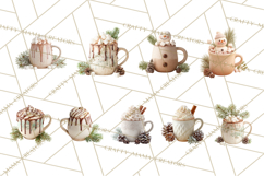 Winter Treats &amp; Drinks Clipart PNG, Neutral Winter Food Png Product Image 4