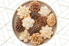 Winter Treats & Drinks Clipart PNG, Neutral Winter Food Png Product Image 4