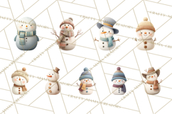 Hygge Winter Snowman PNG Cozy Neutral Christmas Clipart Product Image 5