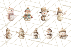 Hygge Winter Snowman PNG Cozy Neutral Christmas Clipart Product Image 6