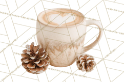 Winter Treats &amp; Drinks Clipart PNG, Neutral Winter Food Png Product Image 4