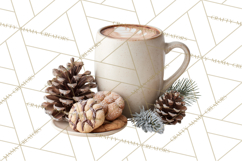 Winter Treats &amp; Drinks Clipart PNG, Neutral Winter Food Png Product Image 5