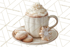 Winter Treats &amp; Drinks Clipart PNG, Neutral Winter Food Png Product Image 4