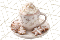 Winter Treats &amp; Drinks Clipart PNG, Neutral Winter Food Png Product Image 5