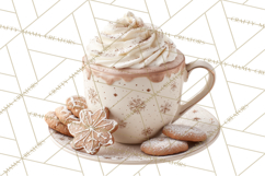 Winter Treats &amp; Drinks Clipart PNG, Neutral Winter Food Png Product Image 2