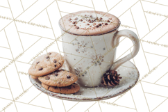 Winter Treats &amp; Drinks Clipart PNG, Neutral Winter Food Png Product Image 2