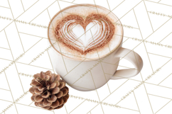 Winter Treats &amp; Drinks Clipart PNG, Neutral Winter Food Png Product Image 3