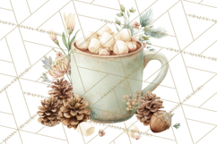 Winter Treats &amp; Drinks Clipart PNG, Neutral Winter Food Png Product Image 5