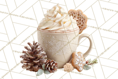 Winter Treats &amp; Drinks Clipart PNG, Neutral Winter Food Png Product Image 2