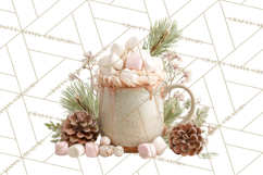 Winter Treats &amp; Drinks Clipart PNG, Neutral Winter Food Png Product Image 2