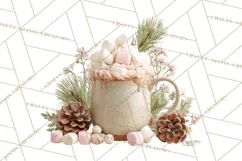 Winter Treats & Drinks Clipart PNG, Neutral Winter Food Png Product Image 2