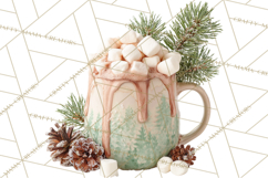 Winter Treats &amp; Drinks Clipart PNG, Neutral Winter Food Png Product Image 3