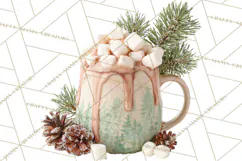 Winter Treats & Drinks Clipart PNG, Neutral Winter Food Png Product Image 3