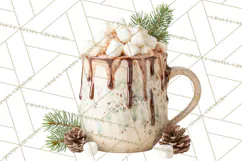 Winter Treats & Drinks Clipart PNG, Neutral Winter Food Png Product Image 5
