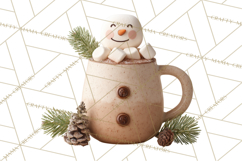 Winter Treats &amp; Drinks Clipart PNG, Neutral Winter Food Png Product Image 2