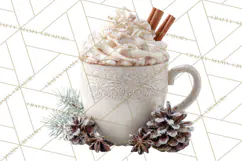 Winter Treats & Drinks Clipart PNG, Neutral Winter Food Png Product Image 2