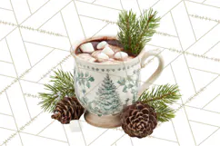 Winter Treats & Drinks Clipart PNG, Neutral Winter Food Png Product Image 5