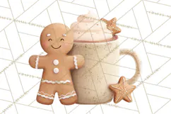Winter Treats & Drinks Clipart PNG, Neutral Winter Food Png Product Image 5