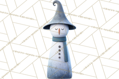 Hygge Winter Snowman PNG Cozy Neutral Christmas Clipart Product Image 2