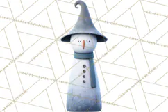 Hygge Winter Snowman PNG Cozy Neutral Christmas Clipart Product Image 2