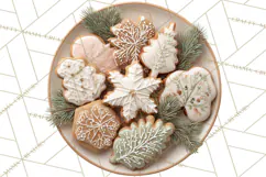 Winter Treats & Drinks Clipart PNG, Neutral Winter Food Png Product Image 2