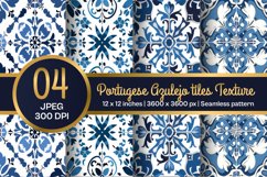 Portuguese Tile Pattern, Blue and white tiles paper Product Image 1