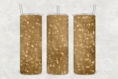 Burlywood Hearts Sparkle Tumbler Sublimation Product Image 1