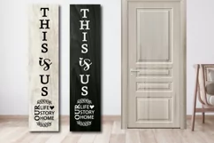 This is Us Home Sign SVG Vertical Porch Sign SVG Farmhouse Product Image 2