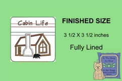 Cabin Life Zipper Bag  Fully Lined, 4X4 HOOP Product Image 2