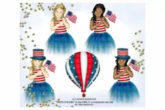 Independence Day ClipArt American Girl Fashion Product Image 4