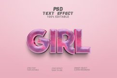 Girl 3D Text Effect PSD File Product Image 1