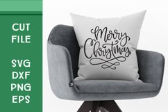 Merry Christmas, Hand Lettered, Cut File Product Image 1