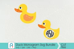 Duck Svg, Duck Monogram Svg, Rubber Duck Svg, Duck Vector Product Image 1