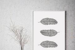 Gray Feathers Wall Art Printable, Bohemian Nursery Decor Product Image 4