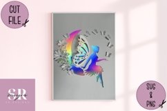3D Fairy| Paper cutting | pop up Fairy SVG Product Image 3