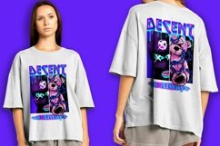 premium women oversize shirt PSD Mockup back and front Product Image 6