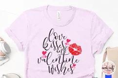 Love kisses and valentine wishes - Love & Valentine SVG EPS Product Image 3