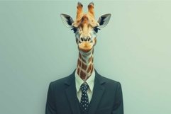 Business suit giraffe. Generate Ai Product Image 1