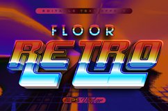 Floor retro Y2K editable text effect with futuristic Product Image 1
