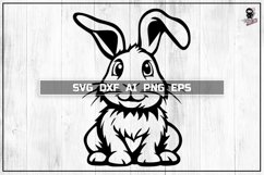 Easter Bunny SVG, Cute Baby animal Cut file Product Image 1