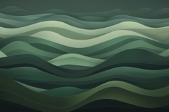 Abstract Green Waves Background Wallpaper Product Image 1