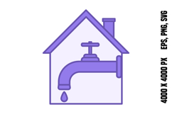 Colored Water Supply Icon Product Image 1