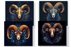 Zodiac tumbler/ zodiac sign Aries / 20 OZ dark tumbler wrap Product Image 2