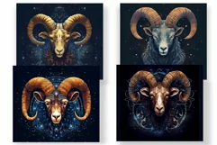Zodiac tumbler/ zodiac sign Aries / 20 OZ dark tumbler wrap Product Image 2