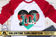 Love Valentines Day PNG Love Heart Retro Vintage Sublimation Product Image 1