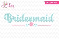 Bridesmaid watercolor printable sublimation design Product Image 1