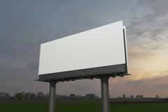 Billboard Sign Mockup Side View Product Image 2